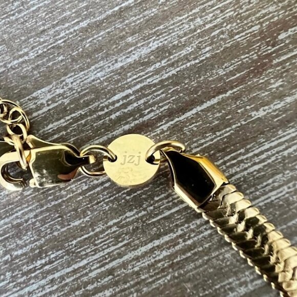 Jennifer Zeuner 14K Yellow Gold Plated Herringbone Hamilton Necklace - Picture 5 of 6